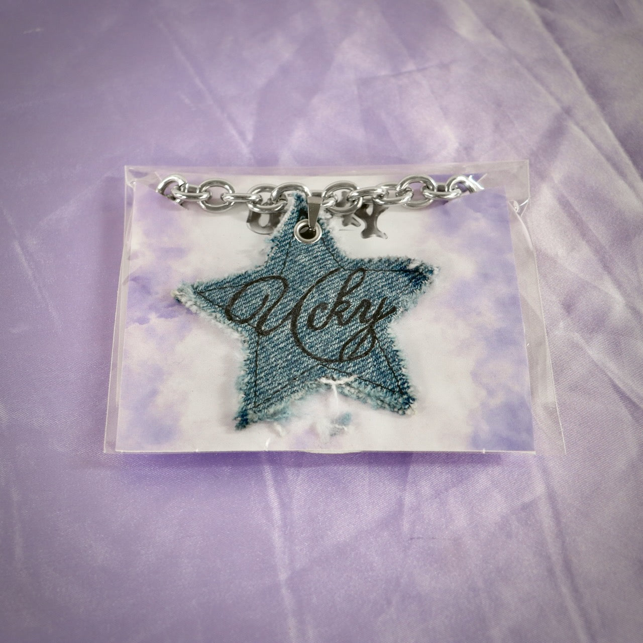 Ucky Denim Star Choker ☆