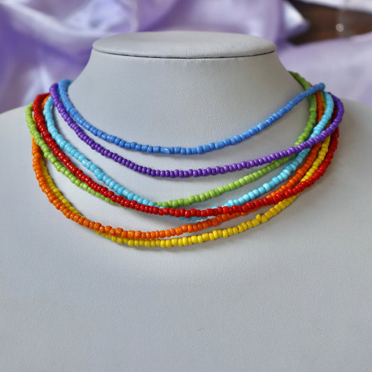 Bright Seed Bead Necklace