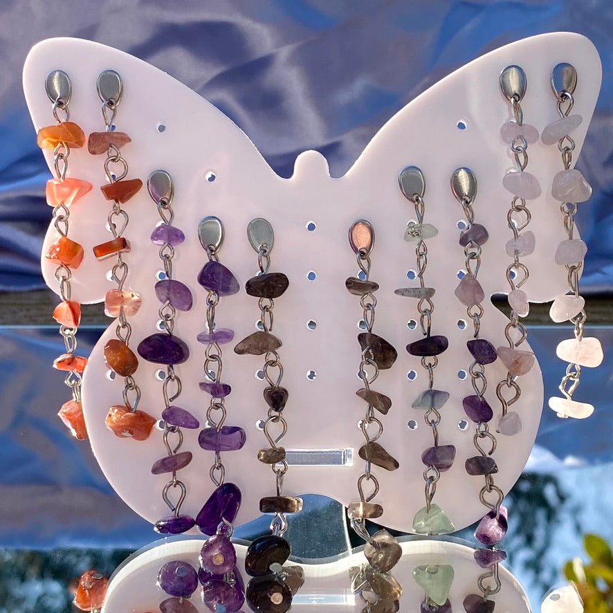 Crystal Dangle Studs