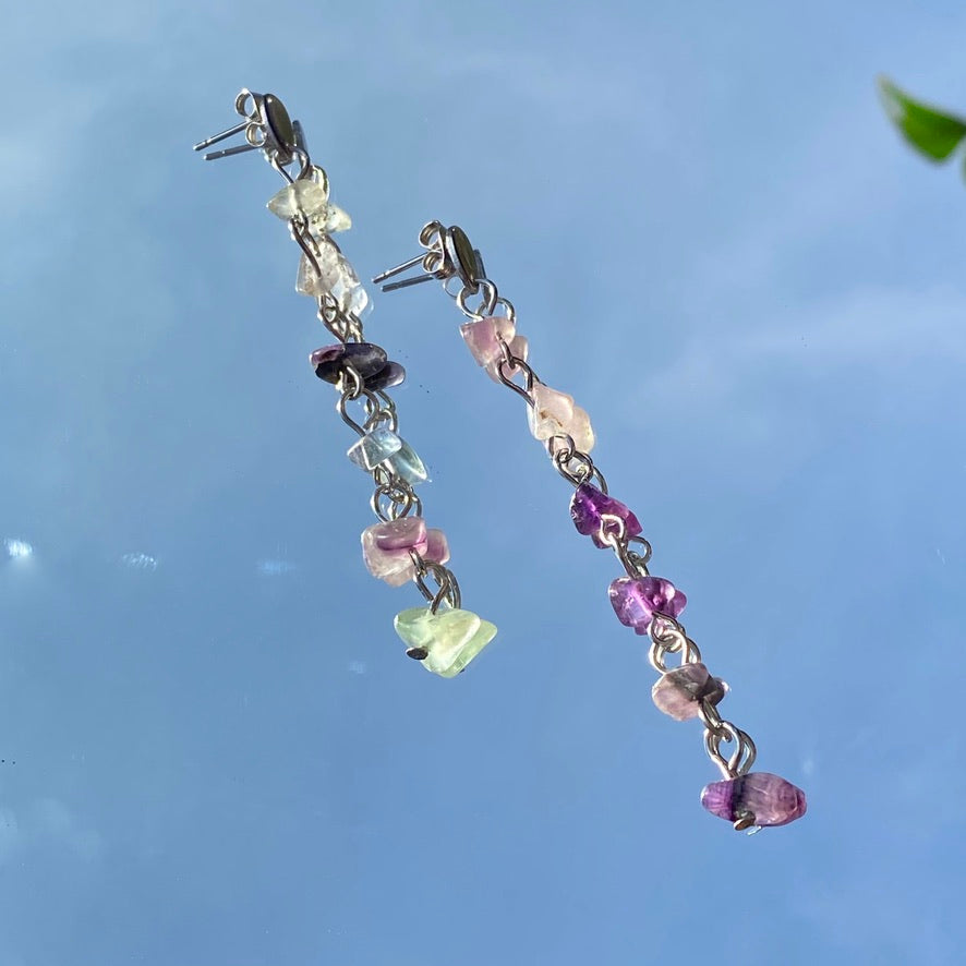 Crystal Dangle Studs